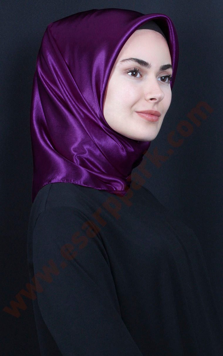 Düz Renk Saten Eşarp 1041-32
