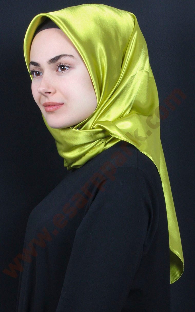 Düz Renk Saten Eşarp 1041-34