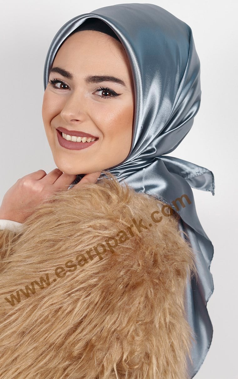 Düz Renk Saten Eşarp 1041-37