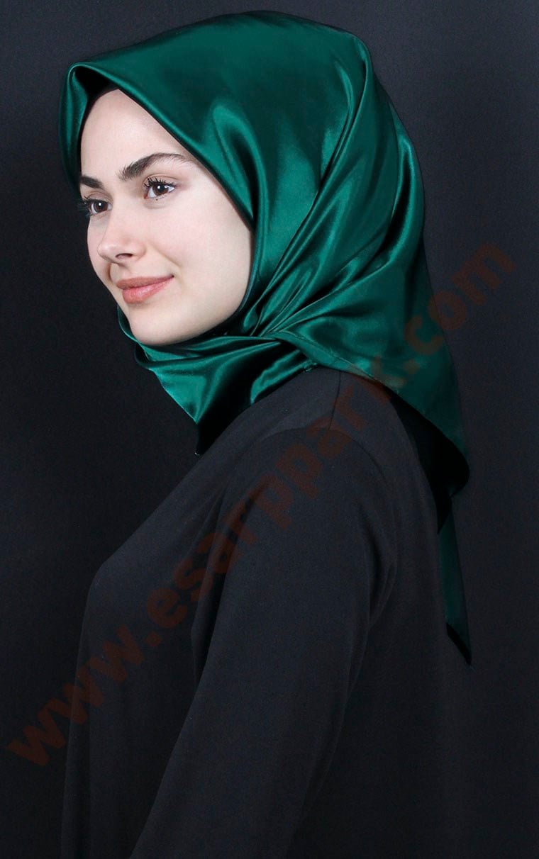Düz Renk Saten Eşarp 1041-9