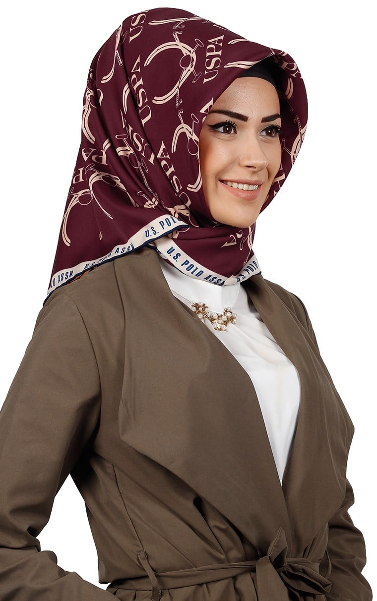 102-0030-01 U.S POLO ASSN EŞARP BORDO