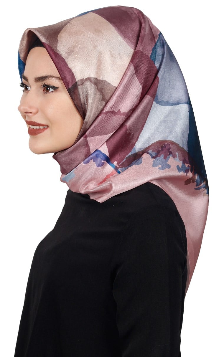 Piramit Tafta Dijital Eşarp 1914-4