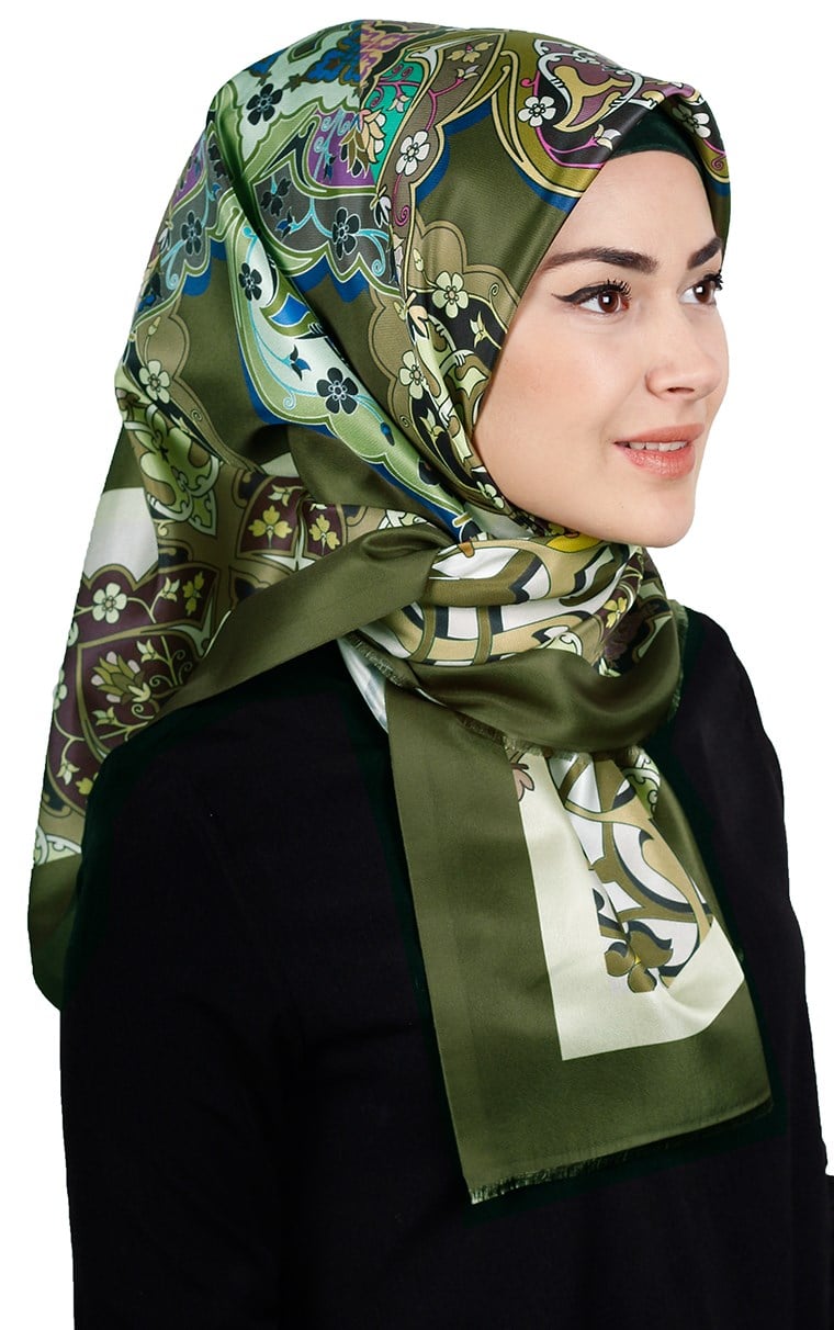 Piramit Tafta Dijital Eşarp 1910-3