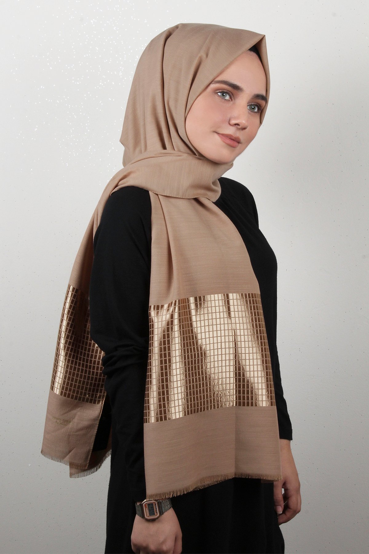 Elegance Şal 2802-19 Sütlü Kahve