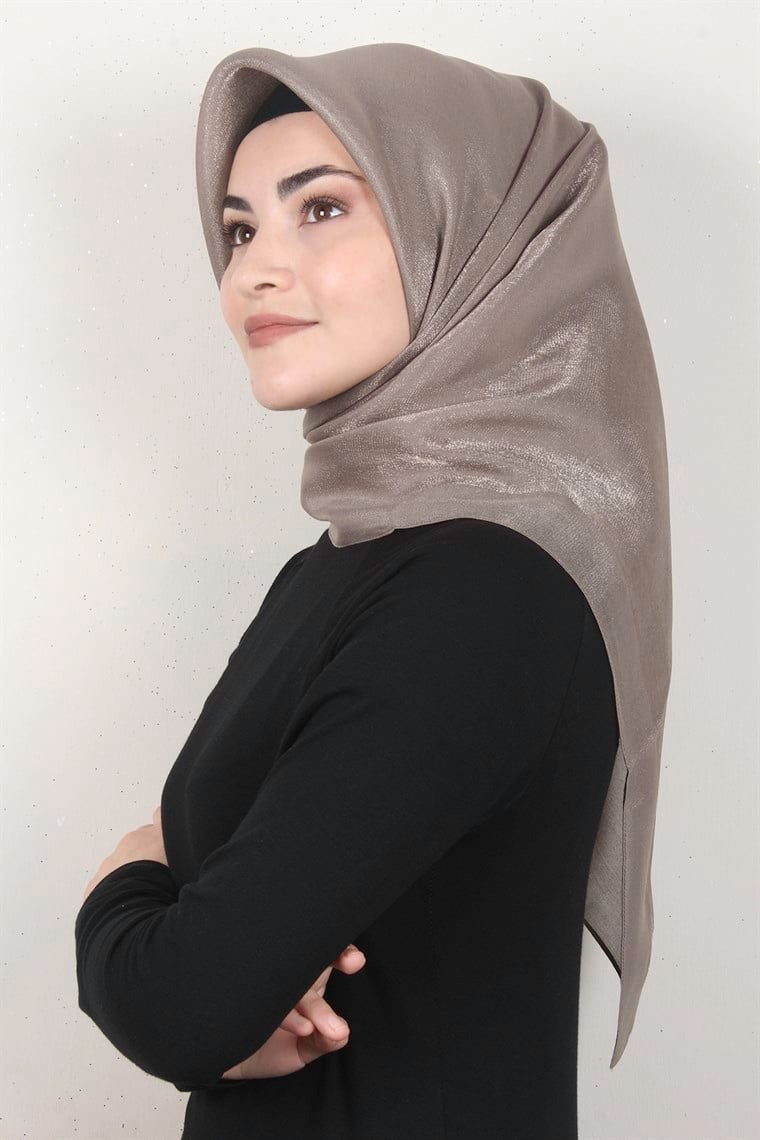 Elizya Simli Eşarp 4009-15 Sütlü Kahve