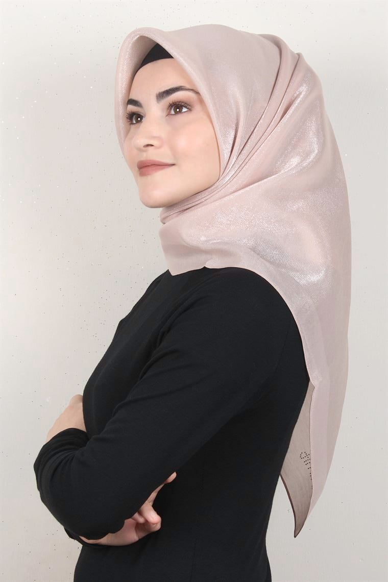 Elizya Simli Eşarp 4009-19 Toz Pembe