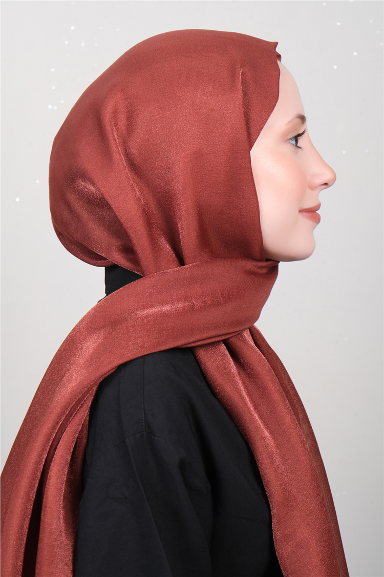 Elizya Simli Şal 4000-76 Kiremit 