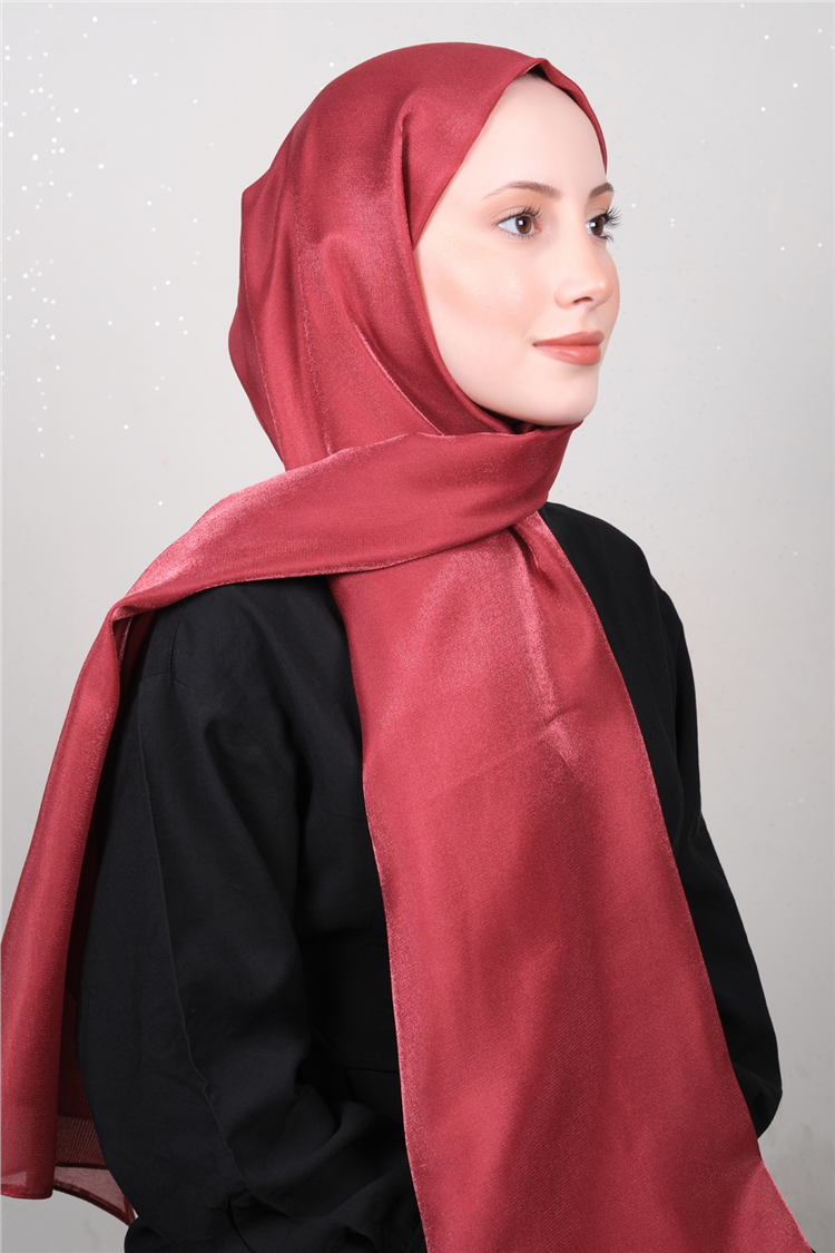 Elizya Simli Şal  4000-77 Bordo
