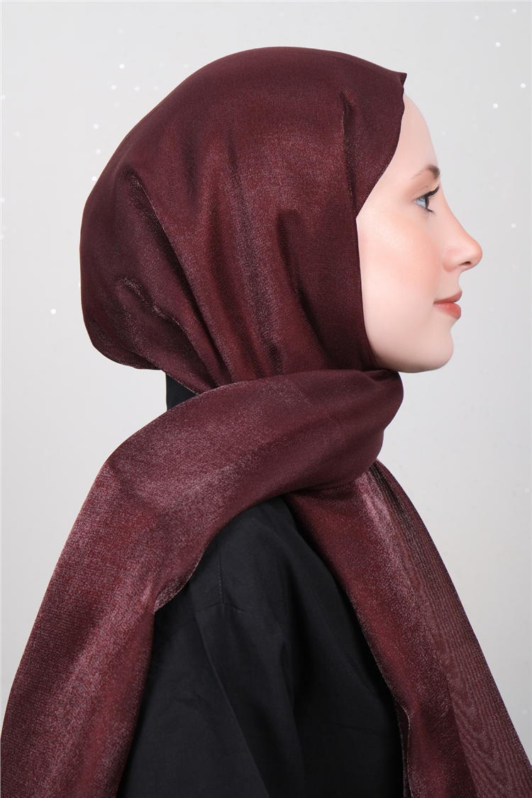 Elizya Simli Şal 4000-78 Koyu Bordo 