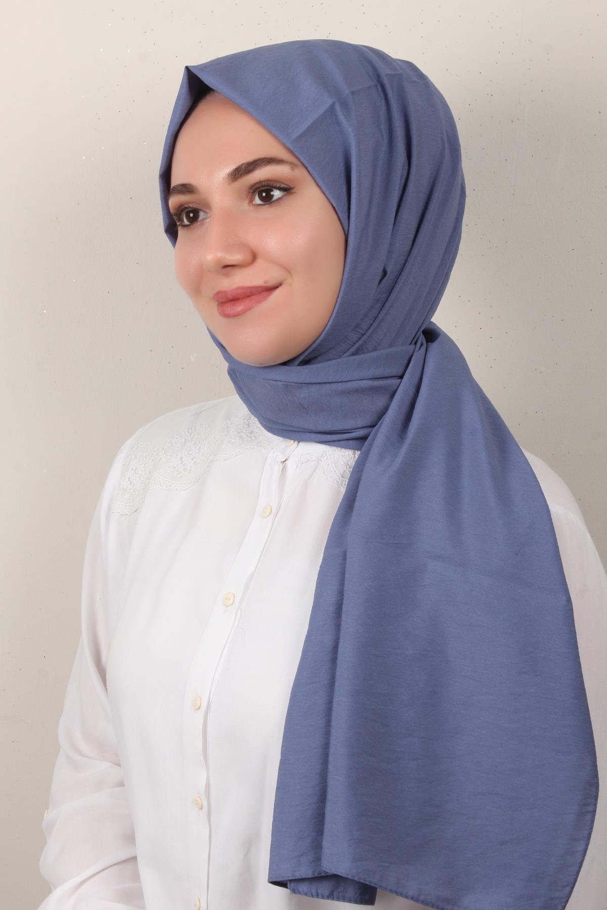 Eşarppark Yaz Serinliği Şal 2752-12 İndigo