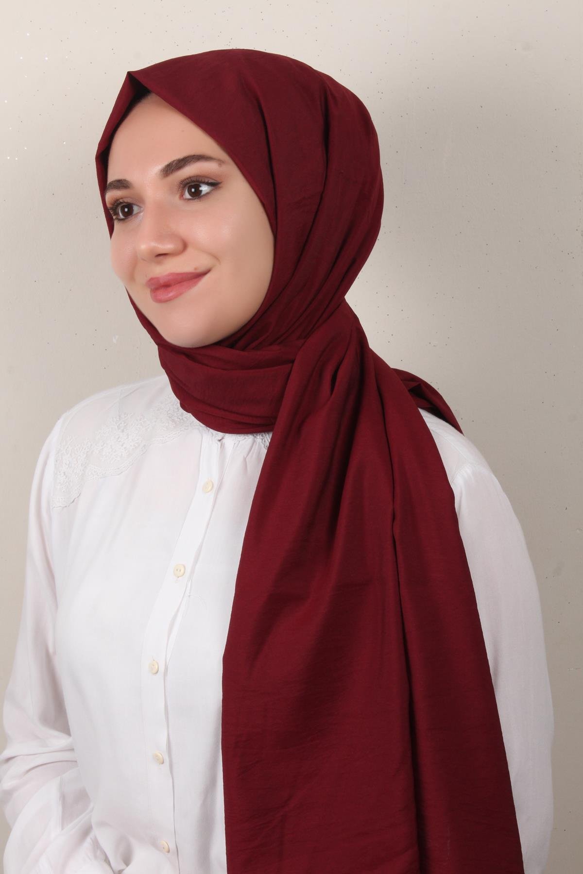 Eşarppark Yaz Serinliği Şal 2752-7 Bordo