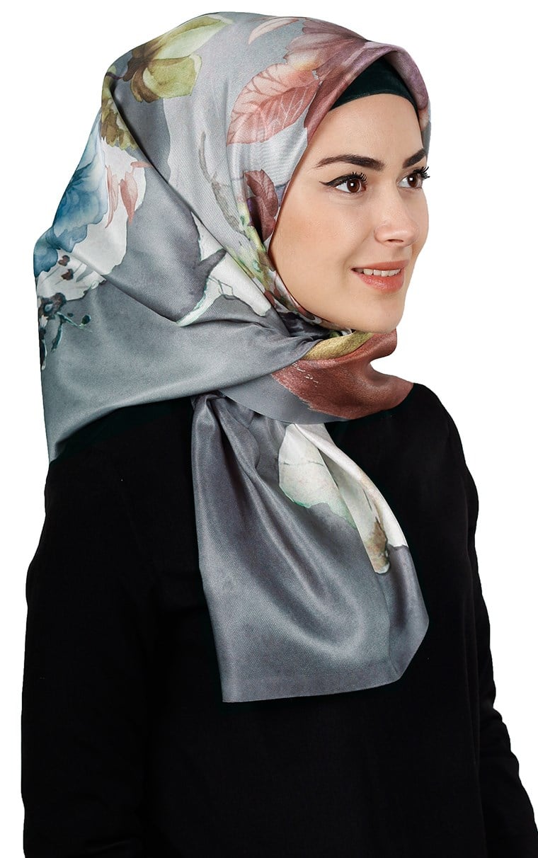 Piramit Tafta Dijital Eşarp 1912-6