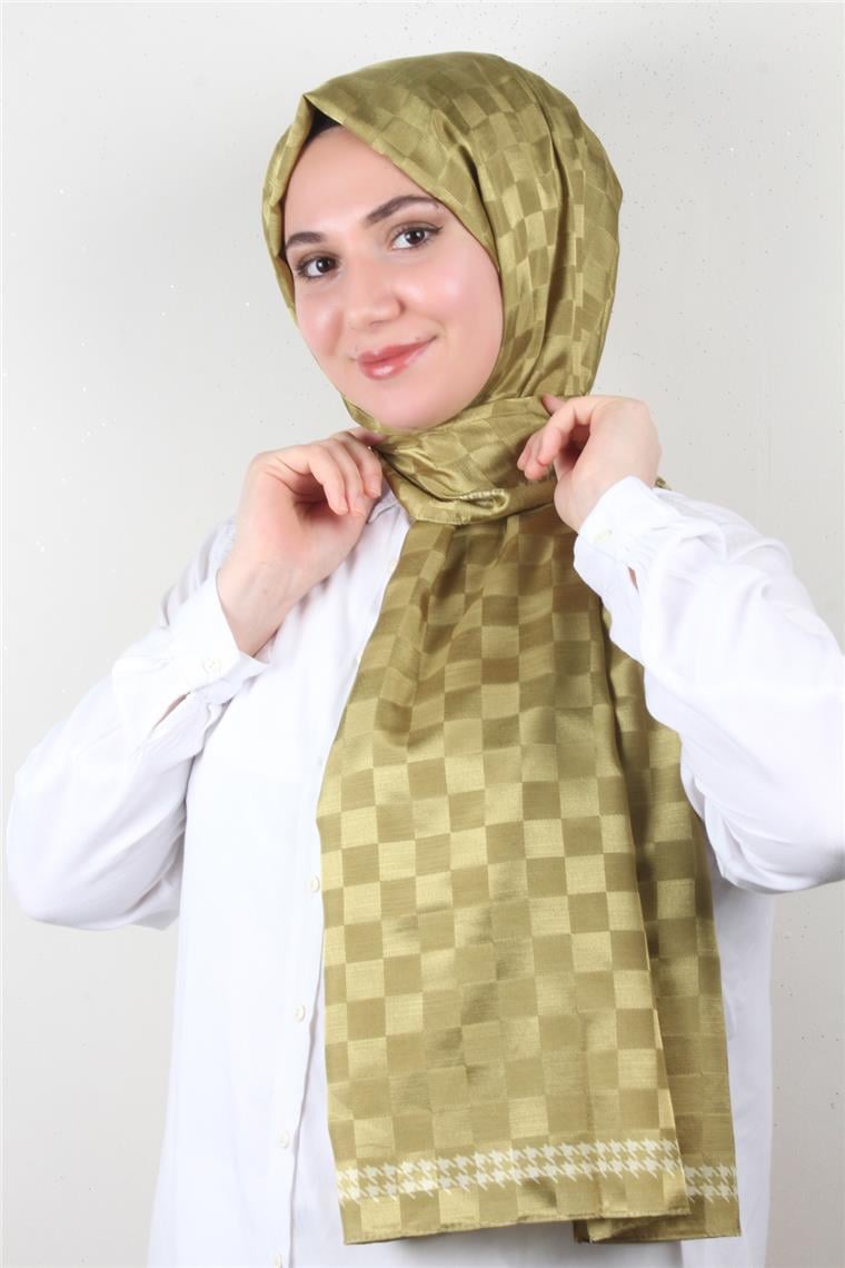 Fashion İpeksi Şal 2881-5 Yağ Yeşili
