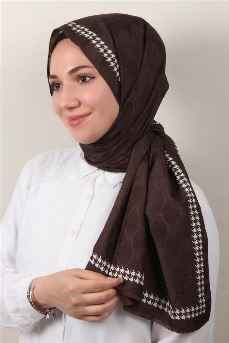 Fashion İpeksi Şal 2882-16 Kahverengi