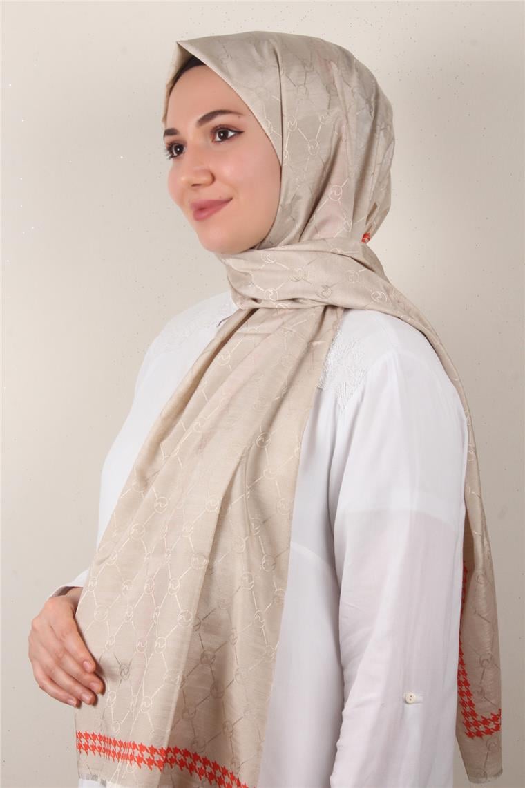 Fashion İpeksi Şal 2882-4 Krem