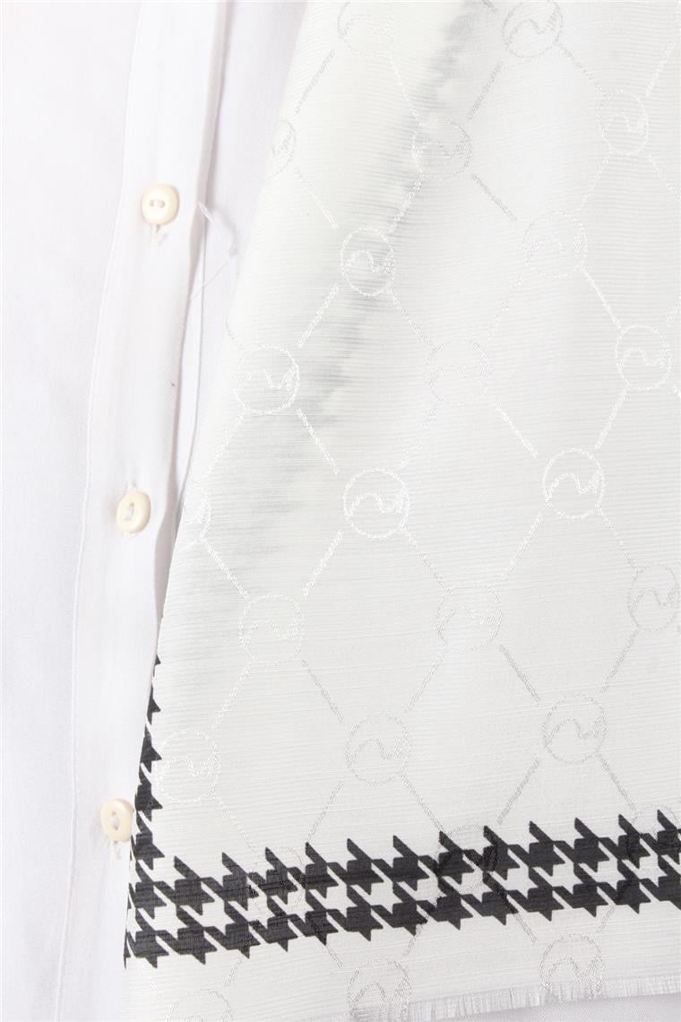 Fashion İpeksi Şal 2882-7 Kırık Beyaz