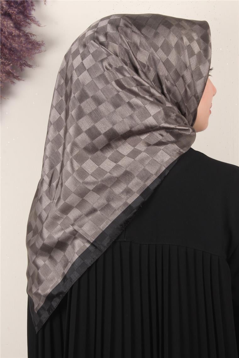 Fashion Monogram Eşarp 8090-12 Füme 