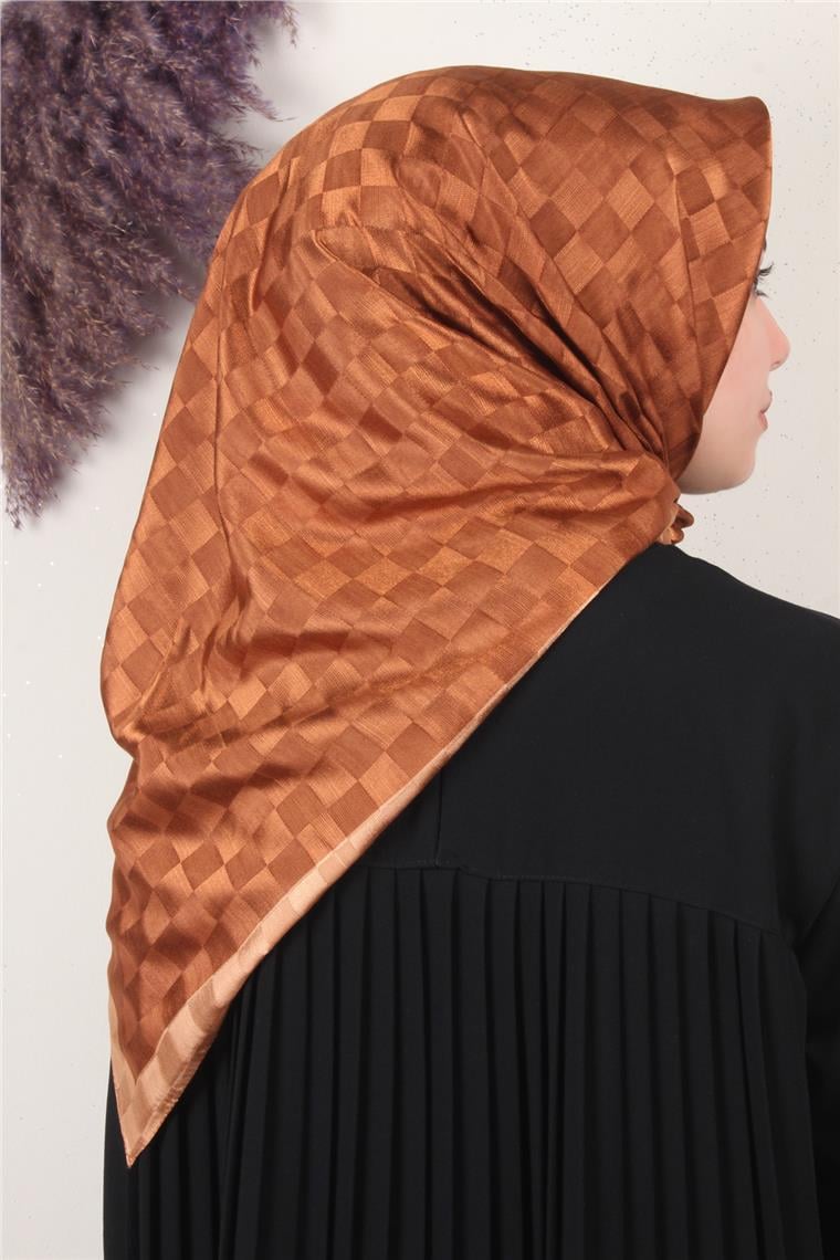 Fashion Monogram Eşarp 8090-21 Kiremit