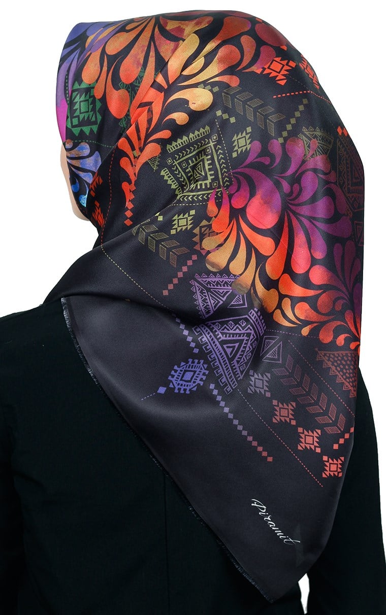 Piramit Tafta Dijital Eşarp 1915-8