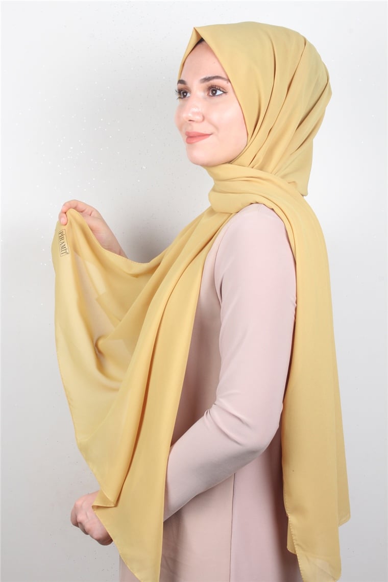 Fiesta Düz Krep Şal 2742-22 Hardal