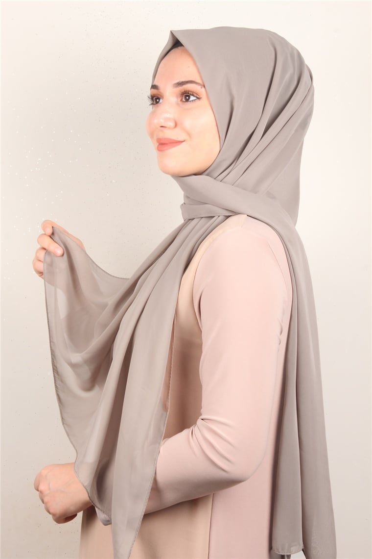 Fiesta Düz Krep Şal 2742-3 Mocha