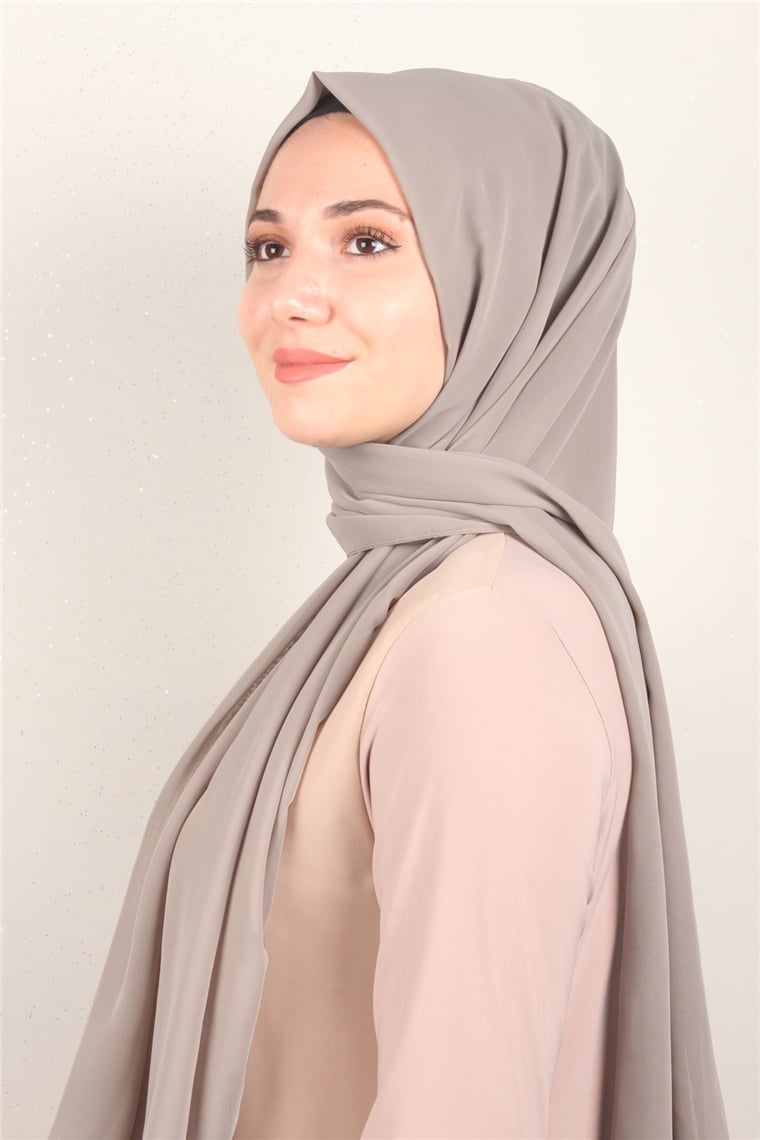 Fiesta Düz Krep Şal 2742-3 Mocha