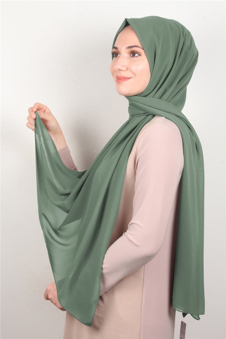 Fiesta Düz Krep Şal 2742-30 Haki