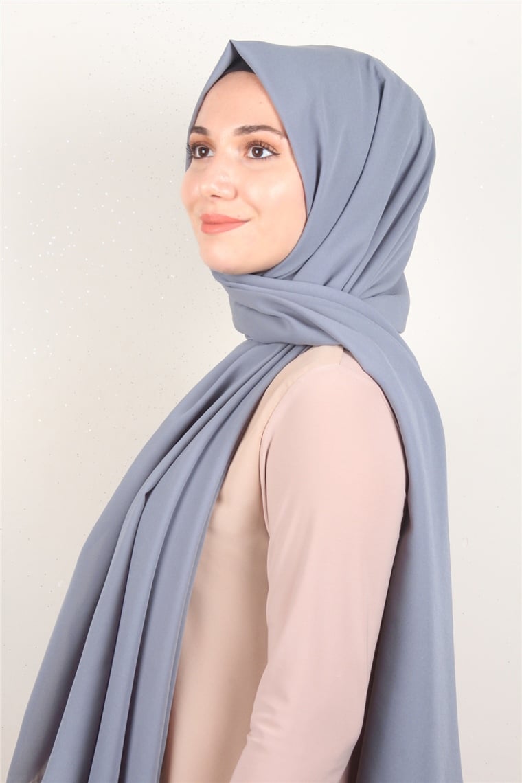 Fiesta Düz Krep Şal 2742-40 Füme