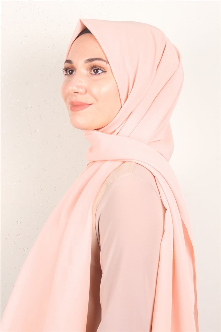 Fiesta Düz Krep Şal 2742-41 Pastel Pembe