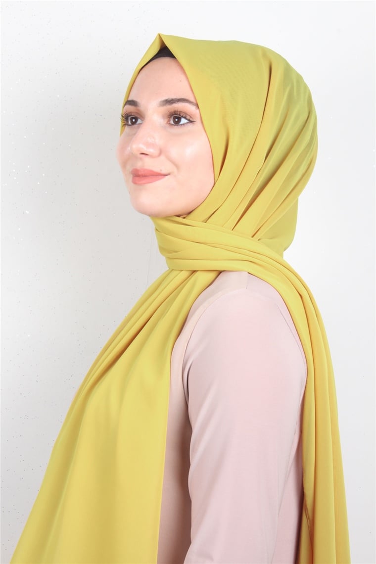 Fiesta Düz Krep Şal 2742-45 Hardal