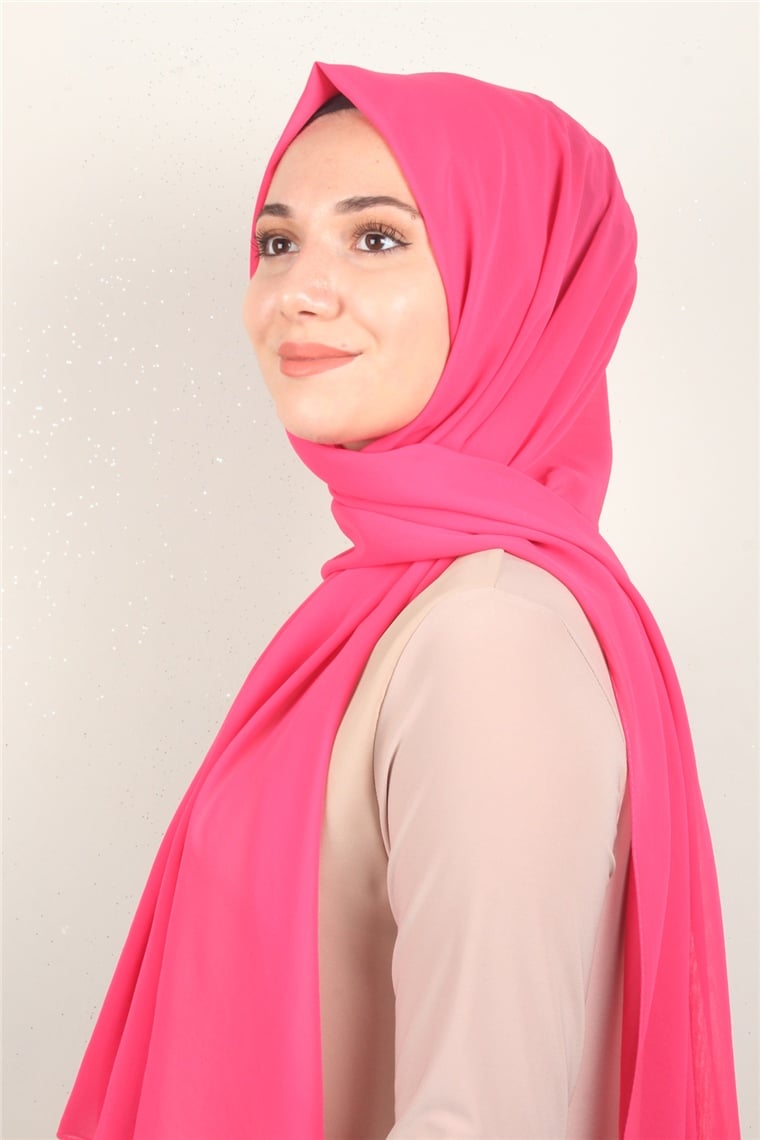 Fiesta Düz Krep Şal 2742-5 Şeker Pembe