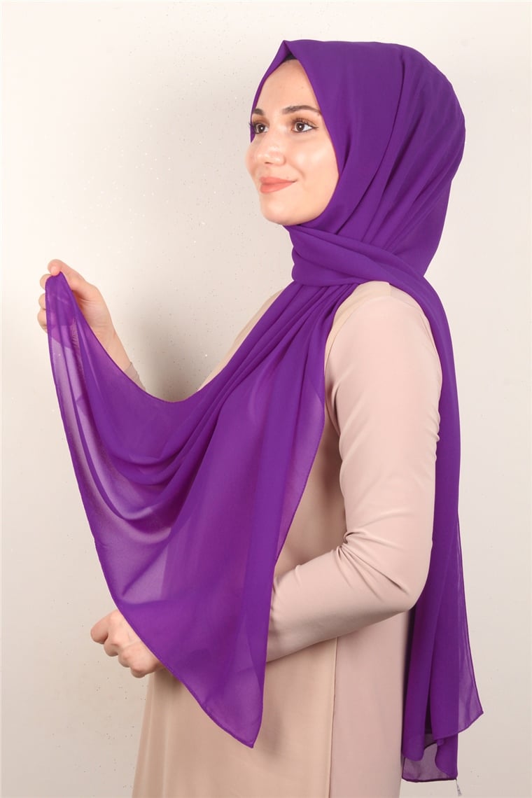 Fiesta Düz Krep Şal 2742-53 Fuşya