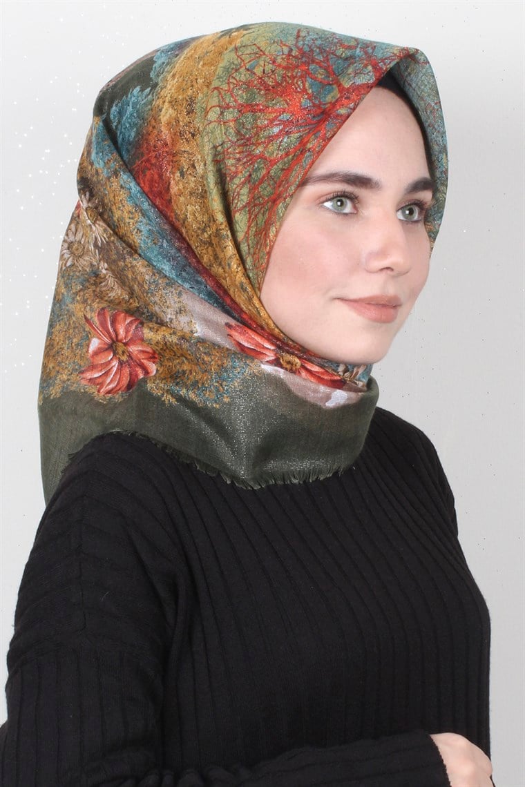 Fileli Coton Eşarp 1670-8