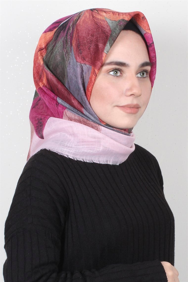 Fileli Coton Eşarp 1671-5