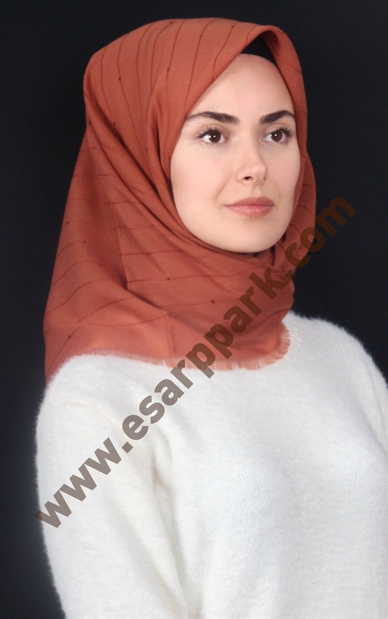 Fileli Coton Eşarp 1710-2