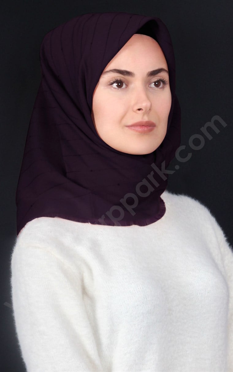 Fileli Coton Eşarp 1710-6