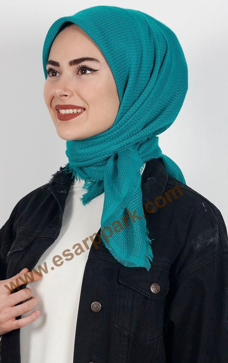 Fileli Coton Eşarp 1710-9