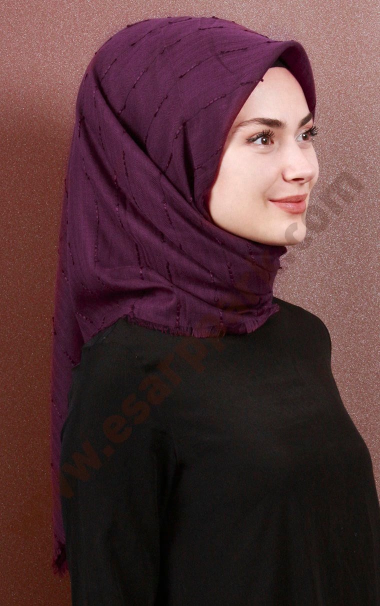 Fileli Coton Eşarp 1733-13