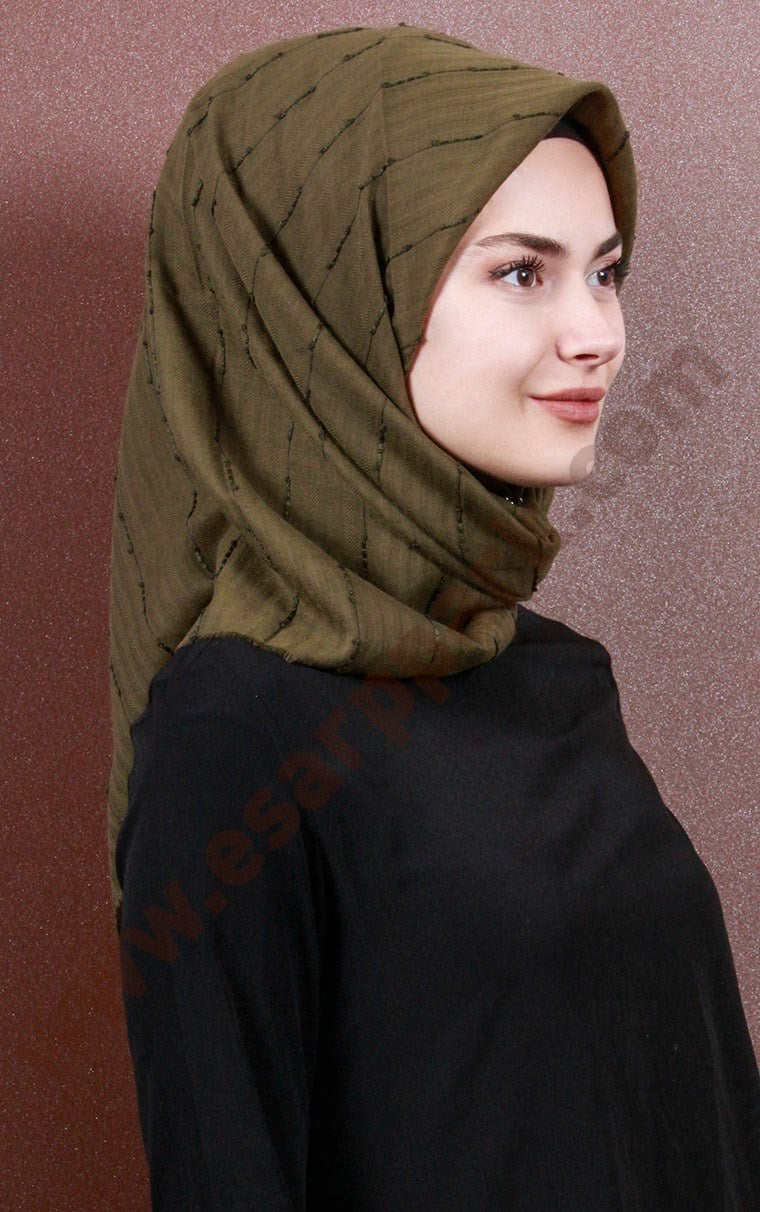 Fileli Coton Eşarp 1733-24