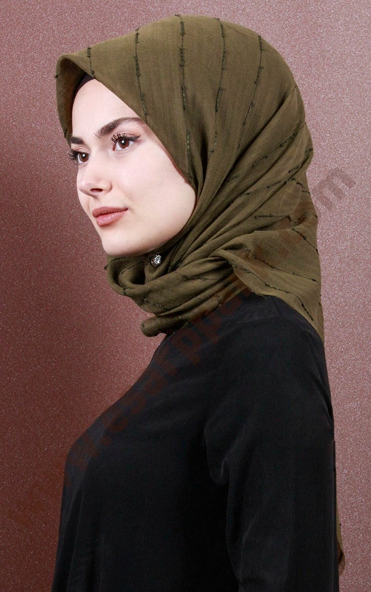 Fileli Coton Eşarp 1733-24