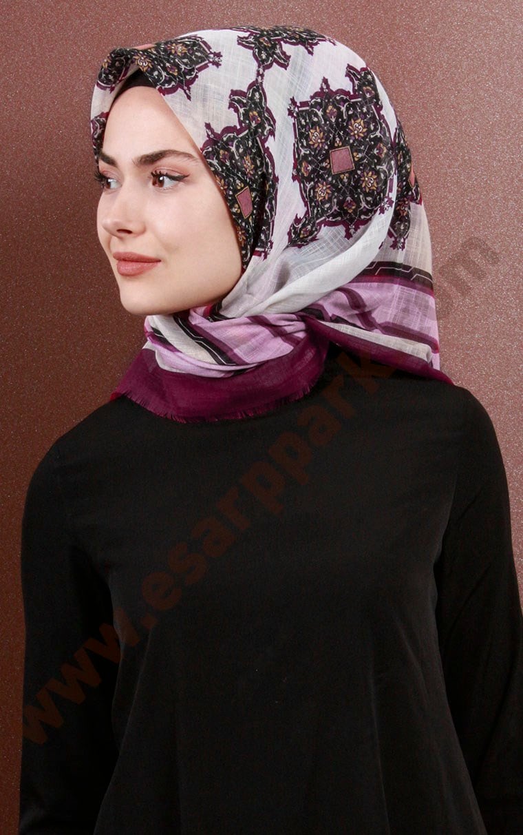 Fileli Coton Eşarp 1734-1