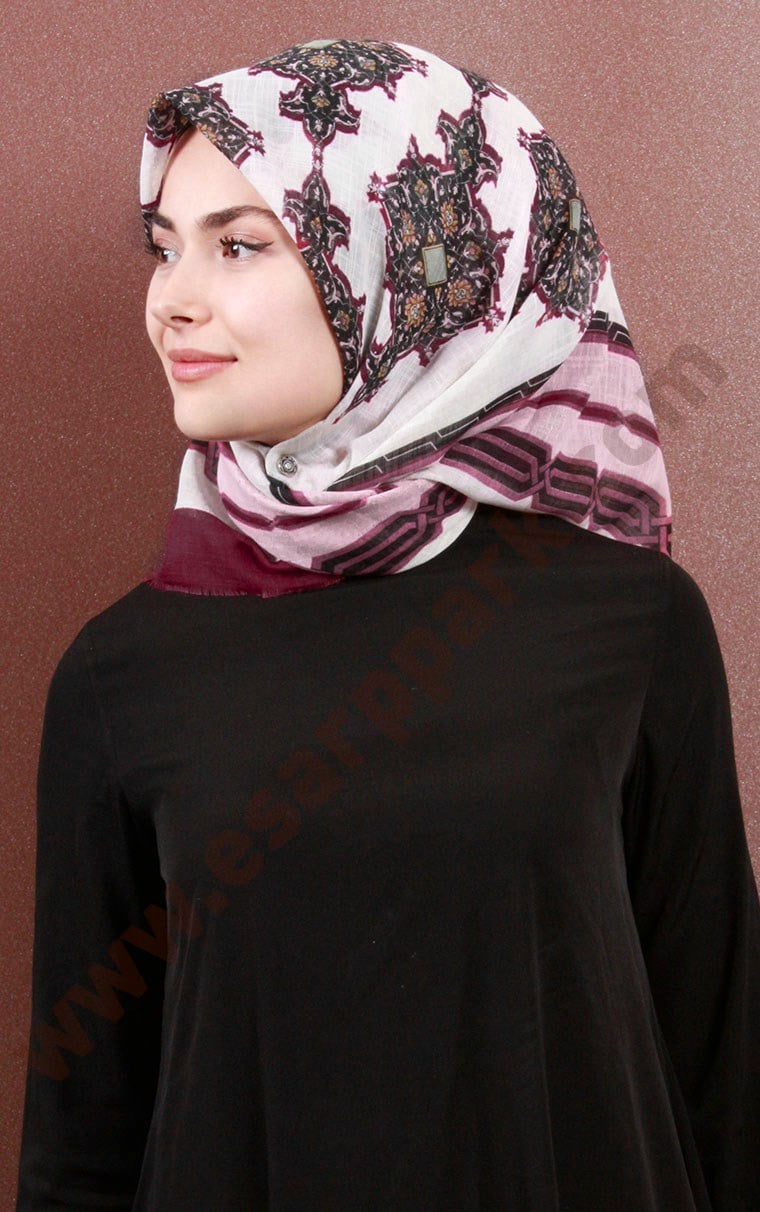 Fileli Coton Eşarp 1734-11