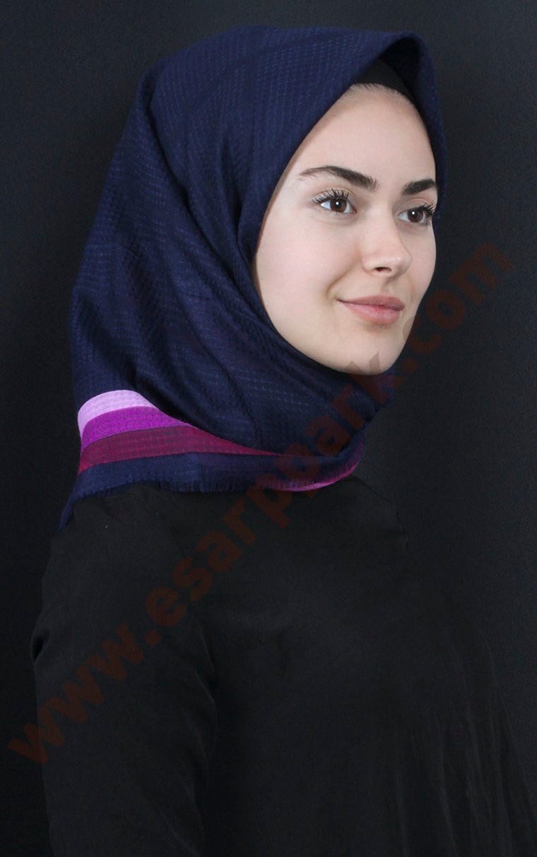 Fileli Coton Eşarp 1735-14