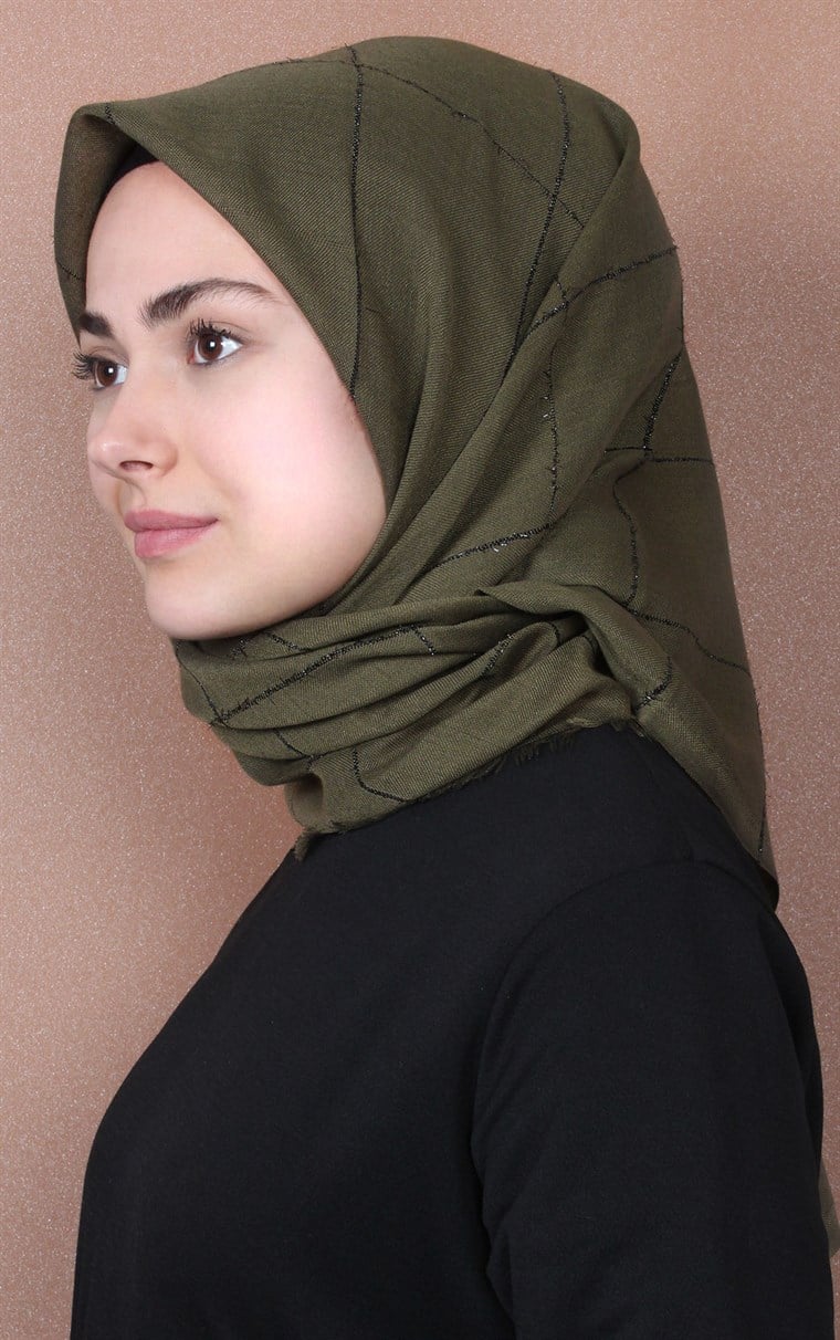 Fileli Coton Eşarp 1736-9