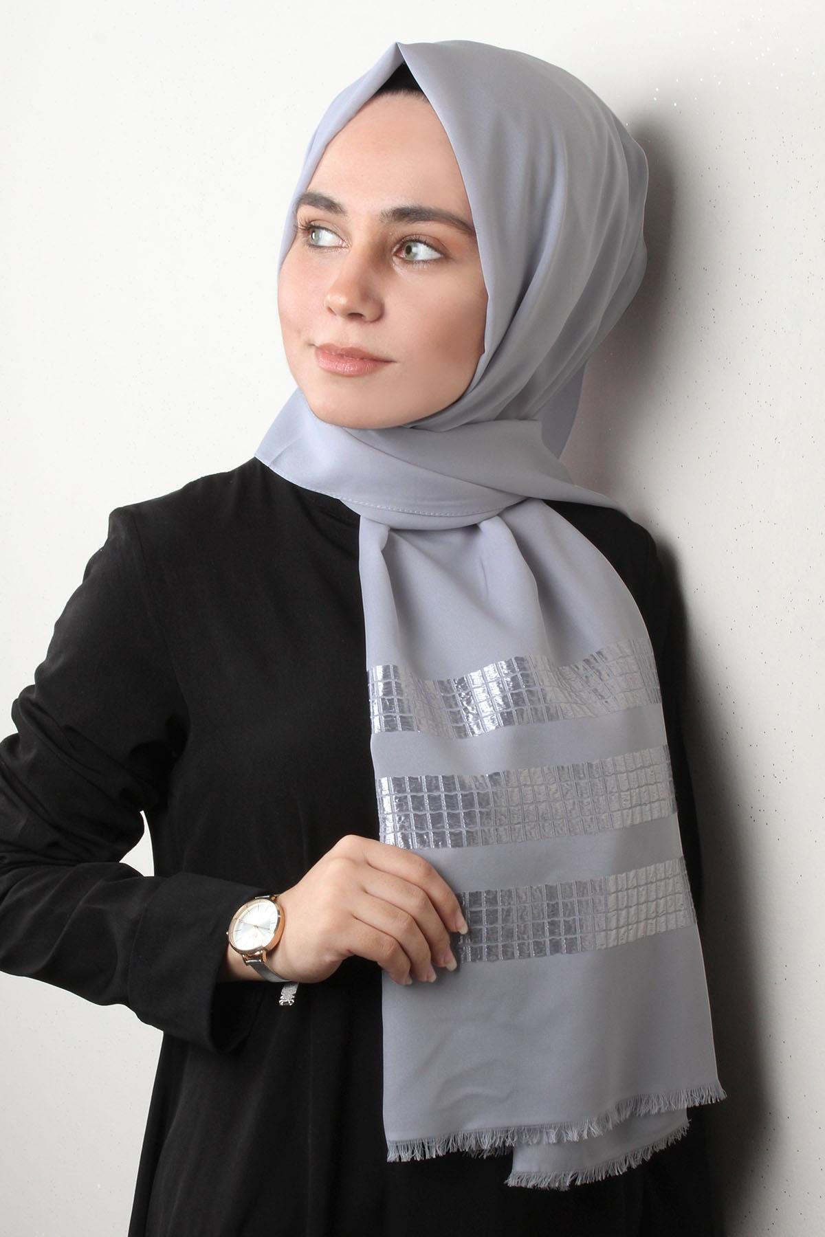 Florya Şal 2809-3 Buz Mavisi