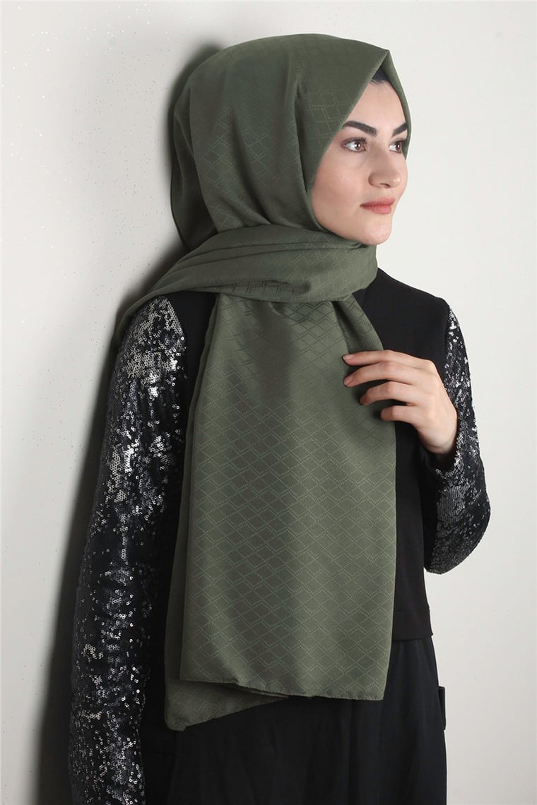 Fresh Coton Şal 1496-4 Haki