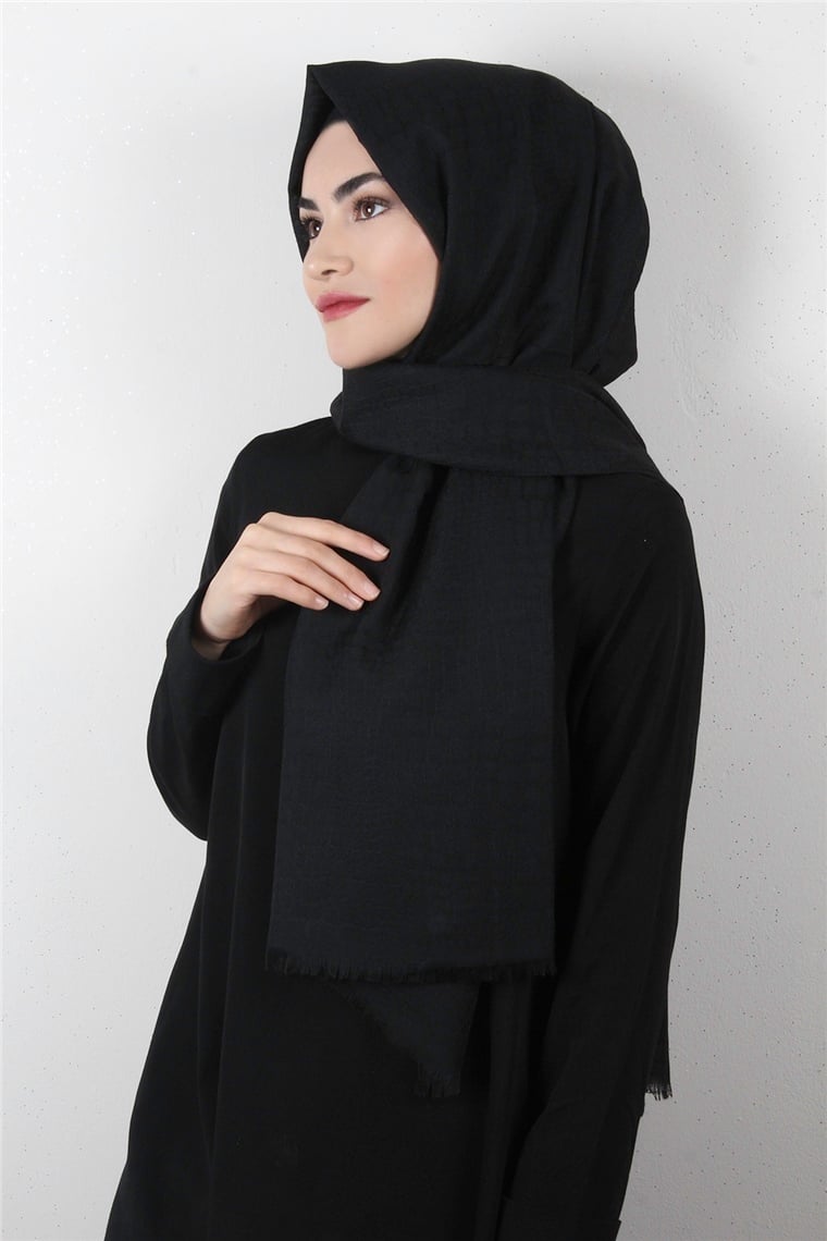 Fresh Coton Şal 1499-13 Siyah