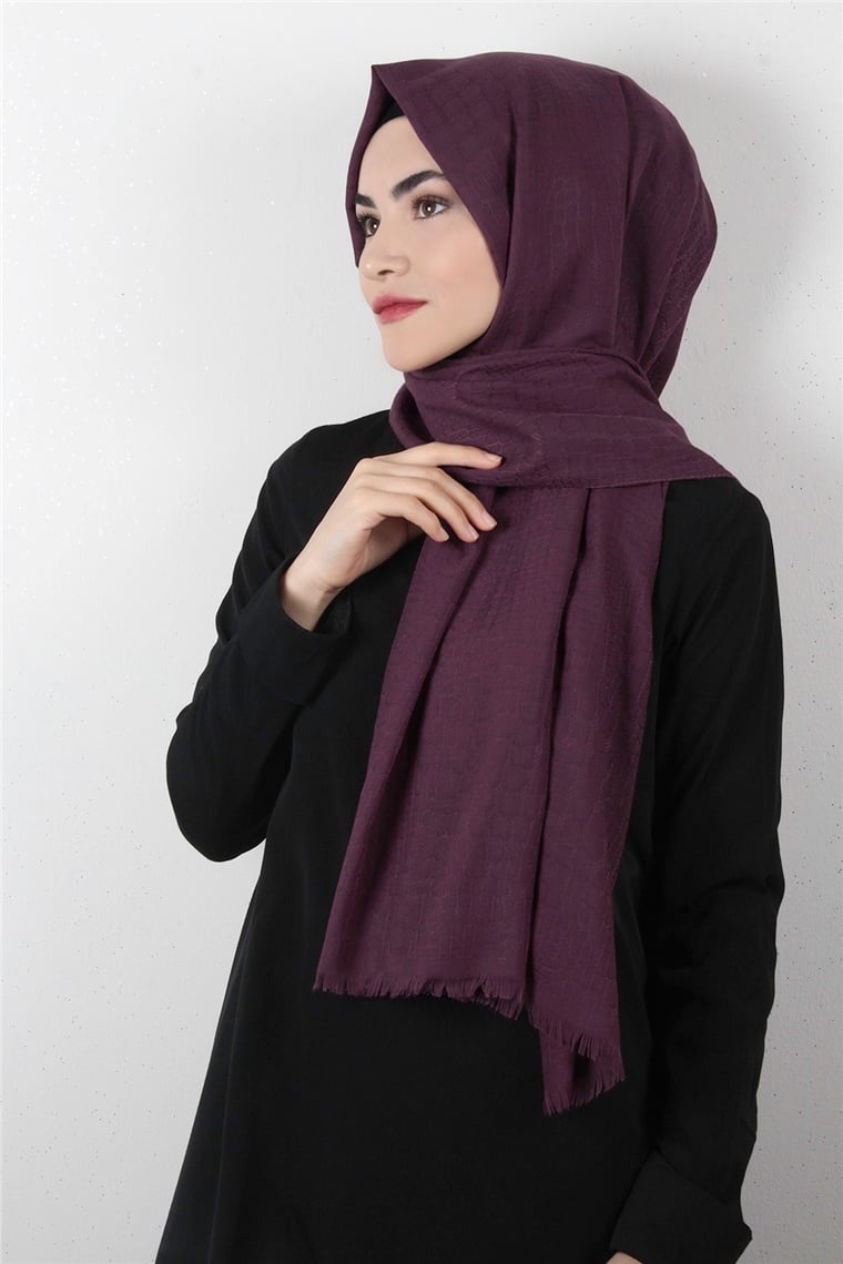 Fresh Coton Şal 1499-5 Mürdüm