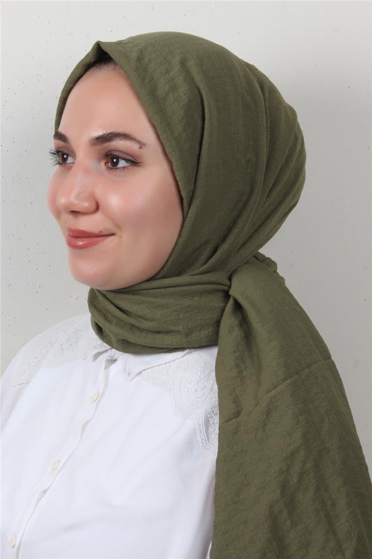 Fresh Pamuk Şal 1488-4 Haki