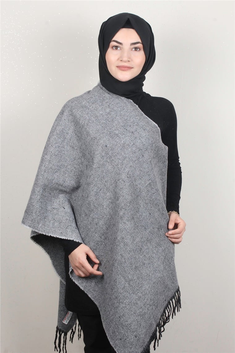 Geniş Omuz Şalı 5220-88 Gri